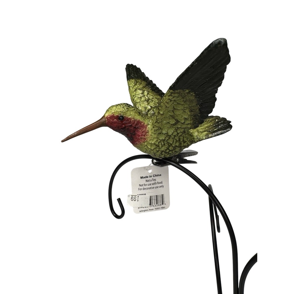 RAZ Imports Hummingbird Clip On Christmas Ornaments Set 2 Glitter Bird Decor